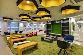 Yash Technology Offices Pune Office Snapshots Interior Design Rustic Commercial Interior Design Collaboration Area