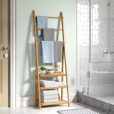 Étagère flottante dans la chambre : Ault Bamboo Free Standing Towel Rack Free Standing Towel Rack Standing Towel Rack Towel Rack