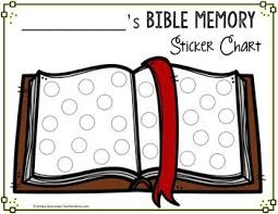 Bible Memory Sticker Chart Sunday School Stuff Bible