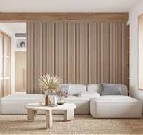Panneau Tasseau Bois Chêne naturel Feutrine grise - Placage 3 faces - 2400  x 400mm - Acoupanel™