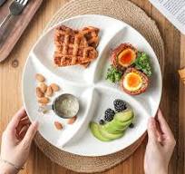 Amazon.com | KJHONG 4 Section Compartment Divided Plates ...