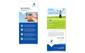 A rack card generally refers to a 4 x 9 inch flyer. Green Living Recycling Rack Card Template Design