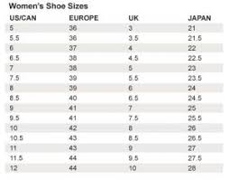 Hat Size Conversion Chart New Women S Shoe Size Conversion