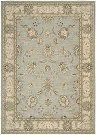 Persian rugs in shades of white, cream, and grey are more subtle and can easily blend in with other colors and decor styles. Nourison Persian Empire Pe22 Aqua Traditional Area Rug