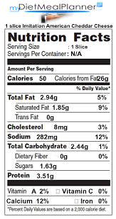 Cheddar Cheese Nutrition Facts 1 Slice Runners High Nutrition