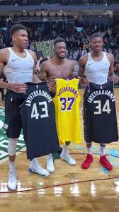 Four out of the five brothers are actively involved in sports. Thescore Antetokounmpo Brothers Swap Jerseys After Lakers Bucks Facebook