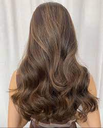 Healthy Chocolate Brown Blended With Highlights To Create A Lively Hair Flow Stylist Number76 Deven Japanese Hair Color Long Textured Hair Hair Styles