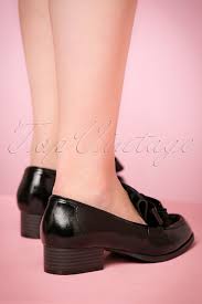 40s Gabriella Bow Loafers In Black