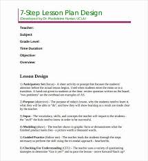 7 Step Lesson Plan Luxury Sample Madeline Hunter Lesson Plan Template 7 Free Documents I In 2020 Madeline Hunter Lesson Plan Lesson Plan Templates Lesson Plan Examples