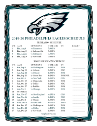The best websites voted by users. Printable 2019 2020 Philadelphia Eagles Schedule