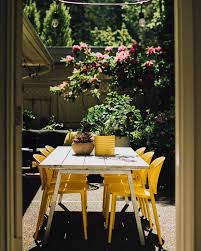 Dot Citrus Green Dining Chair In 2020 Backyard Dining Outdoor Dining Chairs Yellow Dining Chairs