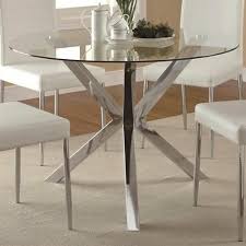 Metro Dining Table Chrome Dining Table Modern Dining Table Contemporary Dining Table Glass Round Dining Table Glass Top Dining Table Glass Dining Room Table