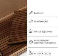 Cabecero de madera oscura, panel de pared con listones de ...
