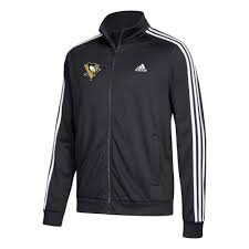 Details About Nhl Pittsburgh Penguins Adidas 3 Stripes Track Jacket Coat Top Mens