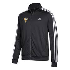 details about nhl pittsburgh penguins adidas 3 stripes track jacket coat top mens