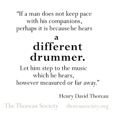 تويتر The Thoreau Society على تويتر If A Man Does Not Keep Pace With His Companions Perhaps It Is Because He Hears A Different Drummer Thoreau Https T Co Tnrsm4e87t