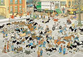 Condition is used but still in good condition. The Cattle Market 2000pc Jigsaw By Jan Van Haasteren 19078 2000 Pieces Jigsaws Delivered Aussie Puzzle Shop