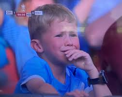 Heartbreak for Man City's oldest fan in the stands