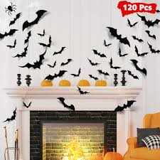 Scissors or craft knife and mat. Buy Ludilo 120pcs Halloween Bats Decorations Halloween Wall Decorations Bat Stickers Wall Decals Pvc 3d Wall Bats Scary Stickers Halloween Party Decorations Indoor Outdoor Diy Home Window Door Decor Online At Low