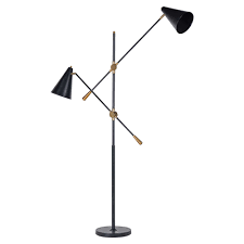 Black Metal Twin Lamp Black With Brass Joints Metal Floor Lamps Anglepoise Lamp Brass Floor Lamp