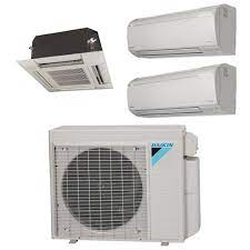 Conditioned air is released through a small discharge grille. Mini Split Multi 3 Zone Daikin Up To 17 9 Seer Heat Pump System 3mxs24rmvju X 3