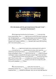 Percy Jackson Lightning Thief English Esl Worksheets For Distance Learning And Physical Classrooms