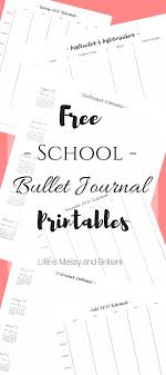 Free School Bullet Journal Printables Bullet Journal Printables Bullet Journal Bullet Journal Student