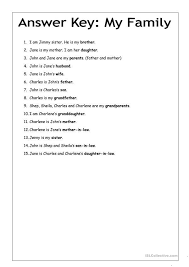 Vocabulary Worksheet My Family Easy Vocabulary Worksheets Vocabulary Family Easy