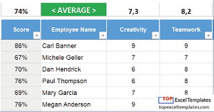 Performance Appraisal Review Example Free Excel Management Template
