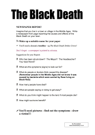 Blackdeathnewspaper History Worksheets Lesson Plans Paragraph Writing Topics