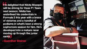 Born 2 march 1999) is a russian racing driver who is due to race for the haas f1 team in. Haas F1 Team Auf Twitter Guenther Welcomes Nikita Mazepin To The Team His Quotes In Full Https T Co P3ozltdntq Haasf1