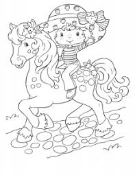 Favorite cartoon characters for young artists. Strawberry Shortcake Free Printable Coloring Pages For Kids
