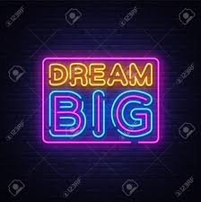 14x7dream big neon sign light beer bar pub wall hanging real glass tube gift. Dream Big Neon Text Vector Dream Big Neon Sign Design Template Royalty Free Cliparts Vectors And Stock Illustration Image 110272404