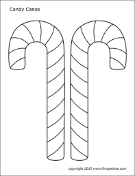 Candy cane coloring pages for kids: Candy Canes Free Printable Templates Coloring Pages Firstpalette Com