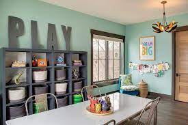 Playroom color scheme gray playroom playroom paint colors boys room colors colorful playroom modern playroom toddler playroom bedroom wall colors playroom design. Pin On Quail Rise