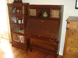 Rare Globe Wernicke Bookcase With Desk Drawer Base And Top Locker Section And A 3 4 Size Four Stack Bookcase Bookcase Bookcases For Sale Desk With Drawers