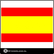 Mooi voor in uw vlaggenmast en leuk om van iemand cadeau te krijgen. Sticker Vlag Van Spanje 8x5cm