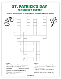 Patrick's day traditions and other fun parts of this special irish heritage day. St Patrick S Day Crossword Puzzle Free Printable Game Pjs And Paint