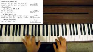 How to play a f# or gb major 7th on the piano. Common Jazz Chord Progressions The Jazz Piano Site