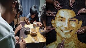 Pinoy Artist Creates Rice Art for Rendon Labador