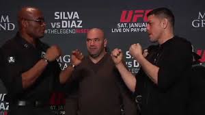 Anderson silva vs nick diaz #ufc #nickdiaz #diaz #andersonsilva #ufc217 #mma #ufc_time24 #хабибнурмагомедов #boxing #mmafighter. Ufc 183 Anderson Silva Vs Nick Diaz Faceoff Youtube