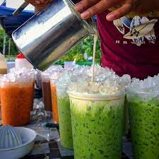 Masker air kelapa dan bubuk teh hijau Cara Buat Thai Green Tea Latte Paling Senang 6 Minit Dah Siap