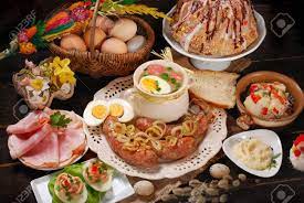 This polish christmas eve tradition includes 12 dishes and desserts which reflect poland's rich, multicultural culinary past. Easter Traditional Polish Dishes On Rural Wooden Table Stock Photo Picture And Royalty Free Image Image 36889813