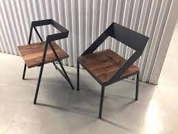 Handcrafted Wood And Metal Frame Dining Chair Model Name Etsy Metal Dining Chairs Rustic Dining Chairs World Market Dining Chairs
