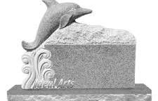 Verified Supplier Dolphin Headstone Durable Black Granite ...