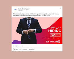 Using templates for posting ads saves precious seconds you don't have, and ultimately spares us all from a little keyboard anxiety! Job Hiring Ad Linkedin Post Template Templiit