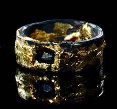 Mens Wedding Band With Raw Diamond And 18k Gold Mens Wedding Bands Raw Diamond Engagement Rings For Men