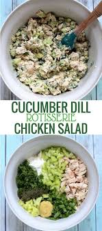 Cucumber Dill Greek Yogurt Rotisserie Chicken Salad Recipe Rotisserie Chicken Salad Healthy Recipes Recipes