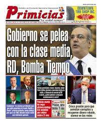 Portada Periódico Primicias, Lunes 05 de Octubre, 2020 - Dominicana.do