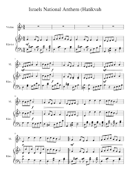 Its lyrics are adapted from a poem by naftali herz imber, a jewish poet from złoczów (today zolochiv, ukraine), which was then in the kingdom of galicia and lodom. Israeli National Anthem Hatikvah Sheet Music For Piano Violin Solo Musescore Com